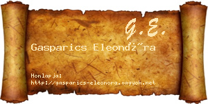 Gasparics Eleonóra névjegykártya